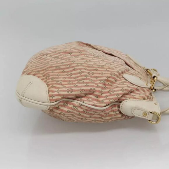 LOUIS VUITTON Mini Lin Croisette Marina PM Bag Pink White M95495 LV Auth 115345 - Picture 9 of 16